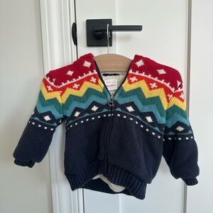 Hanna Andersson Multicolor Chevron Kids Sweater